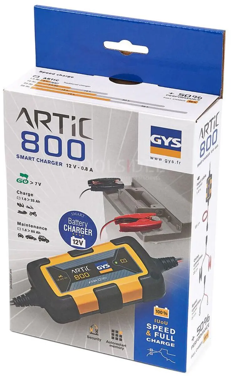 Gys ARTIC 800 Acculader 12V - 0.8A