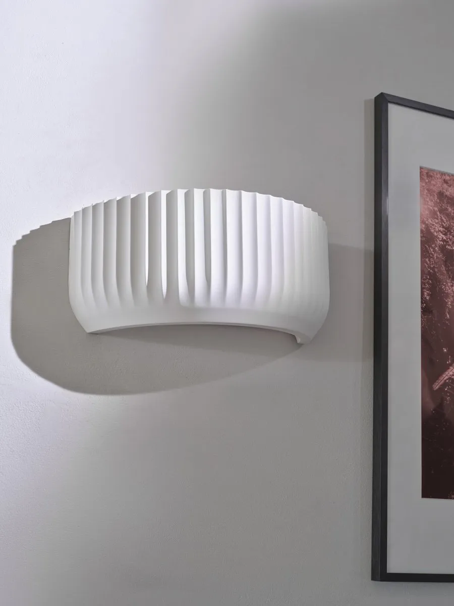 LEDVANCE Decor Plaster Routes Wandlamp Up 310 1XE27 - Wit