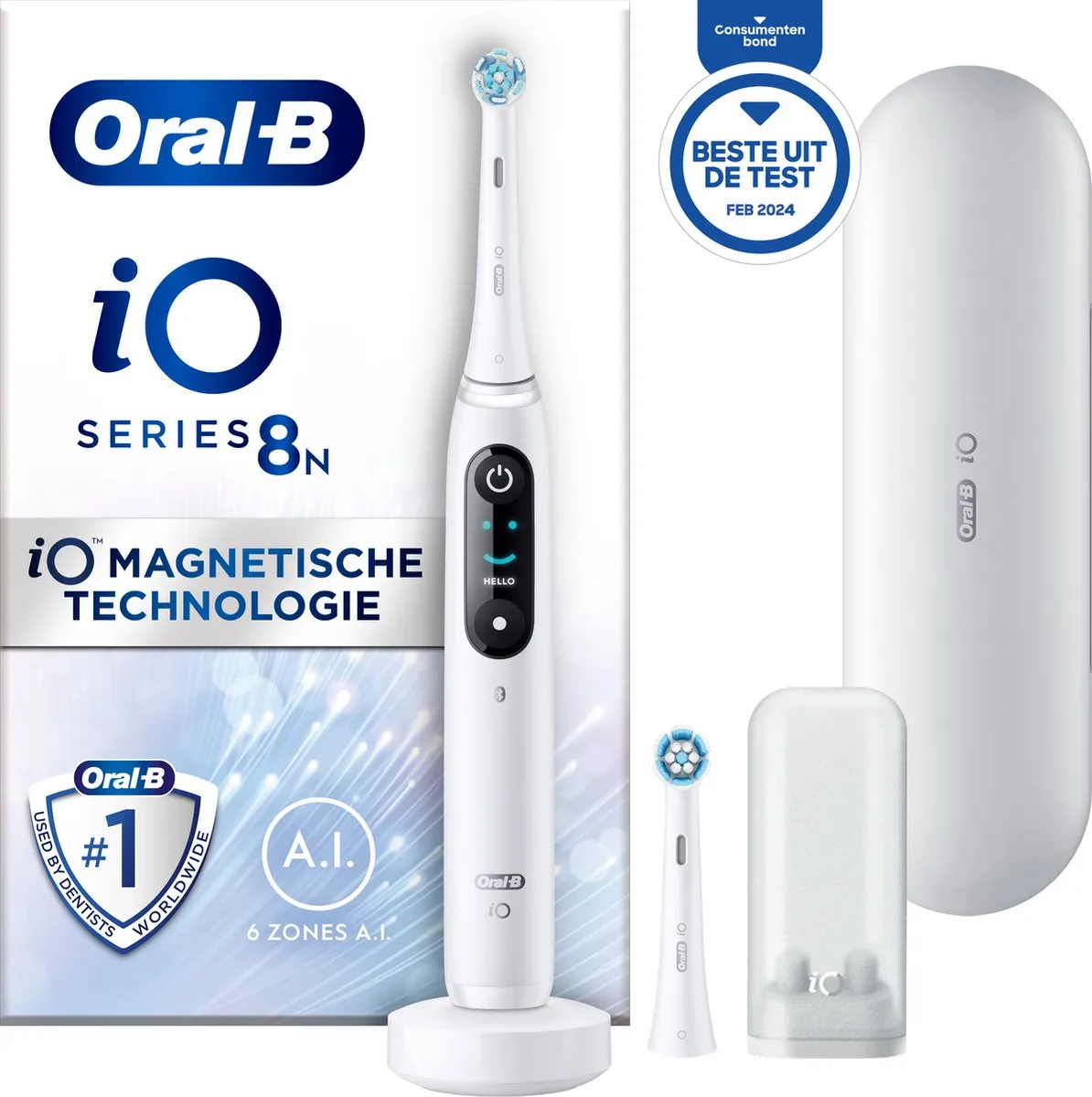 Oral-B iO 8N Elektrische Tandenborstel - Wit