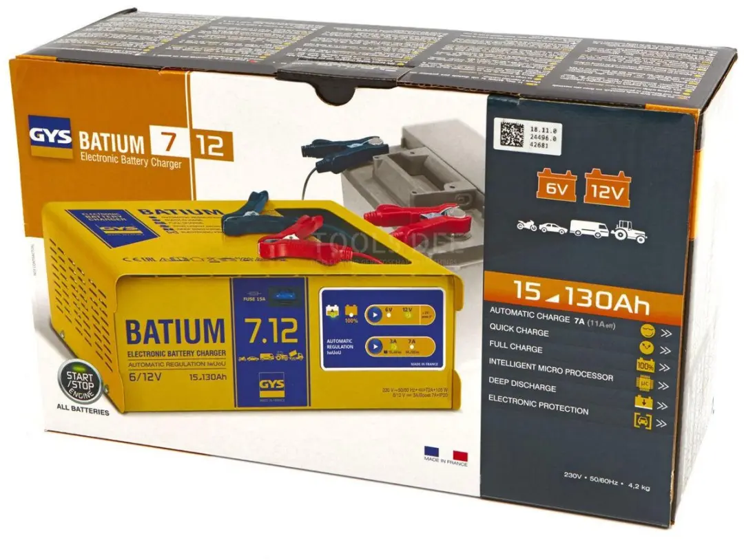 Gys Acculader 6/12V 15-130Ah - AGM/Gel/Loodzuur