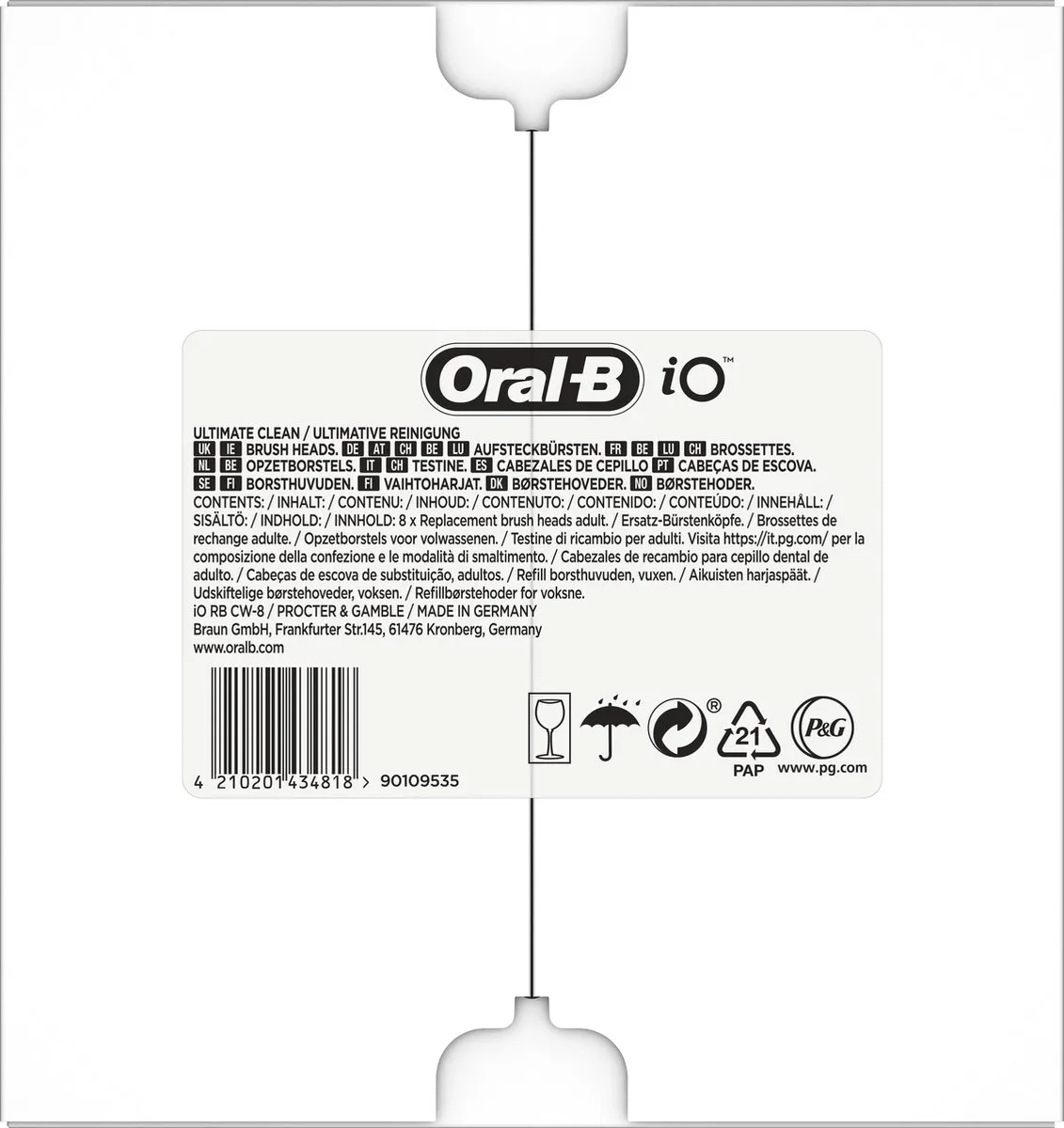 Oral-B iO Ultimate Clean Opzetborstels 8 Stuks