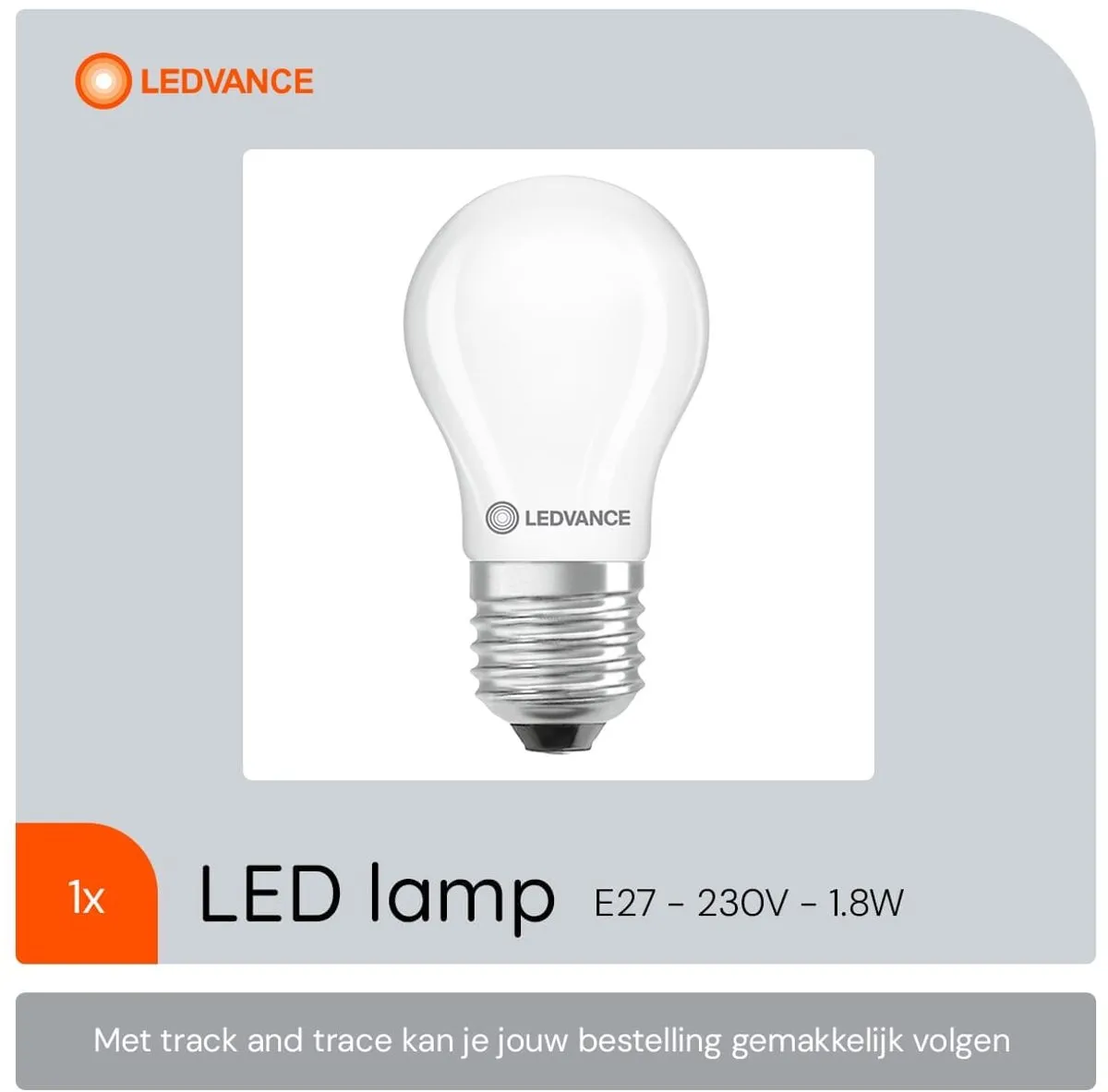LEDVANCE LED Classic P45 E27 1.8W 250lm - Mat Glas