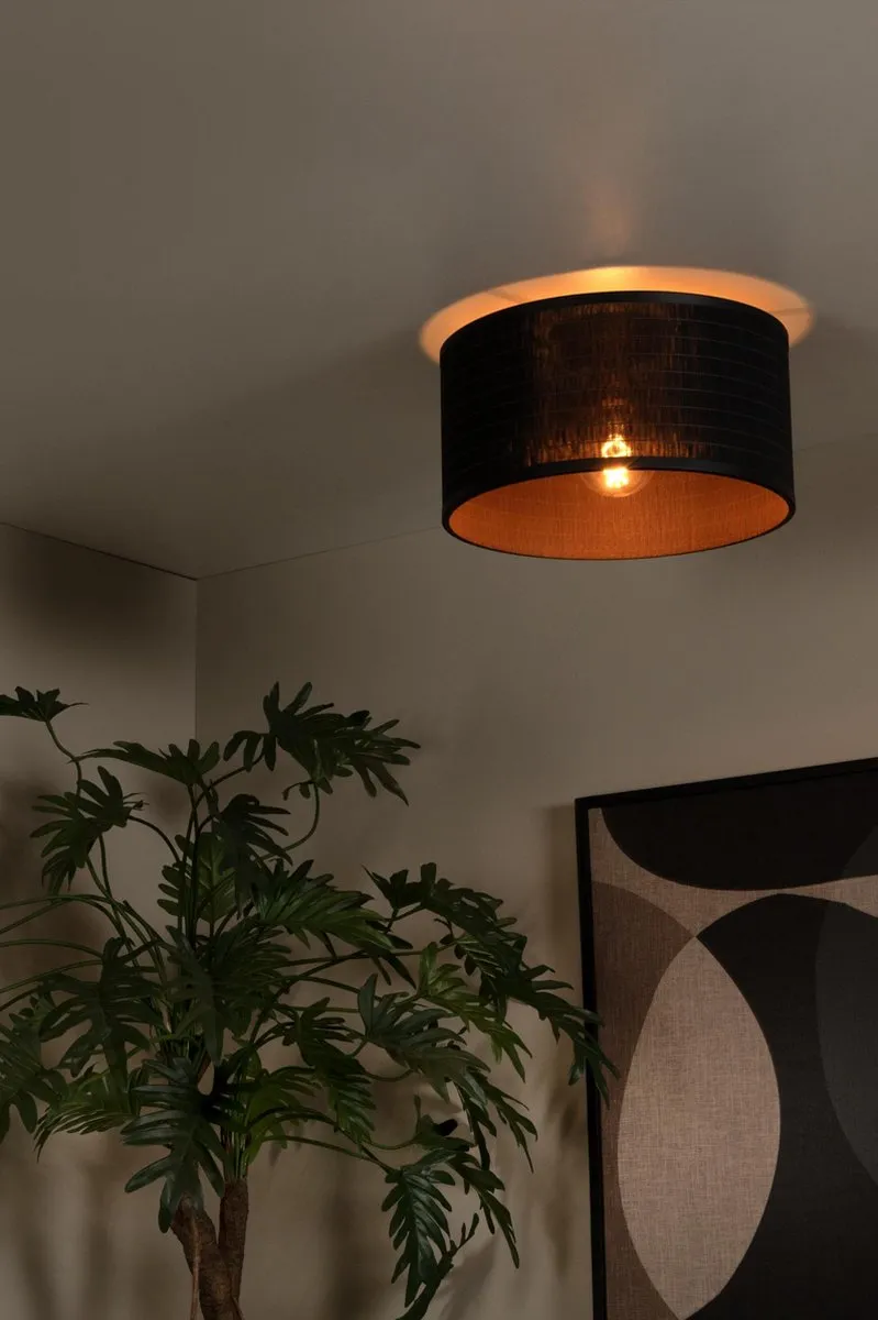 Lucide Tagalog Plafondlamp Ø40cm - 1xE27 - Zwart