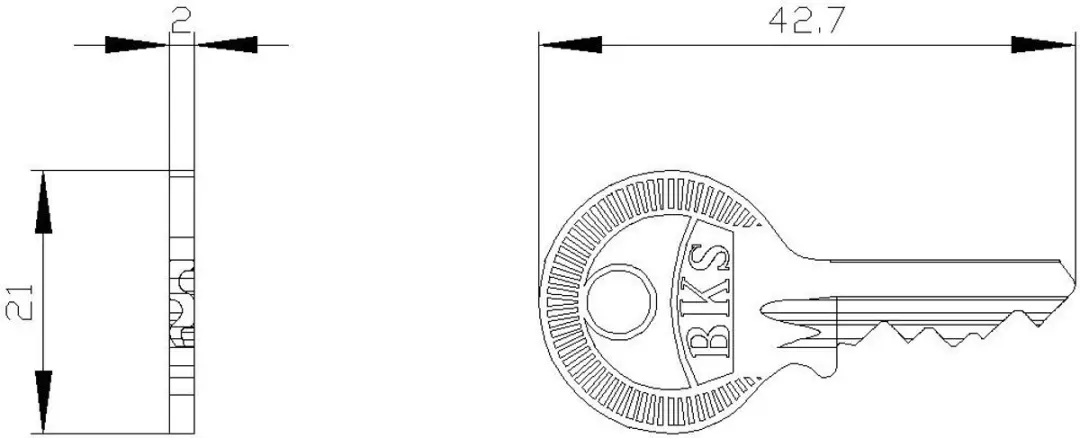 Siemens 3SU1950-0FD80-0AA0 Sleutel