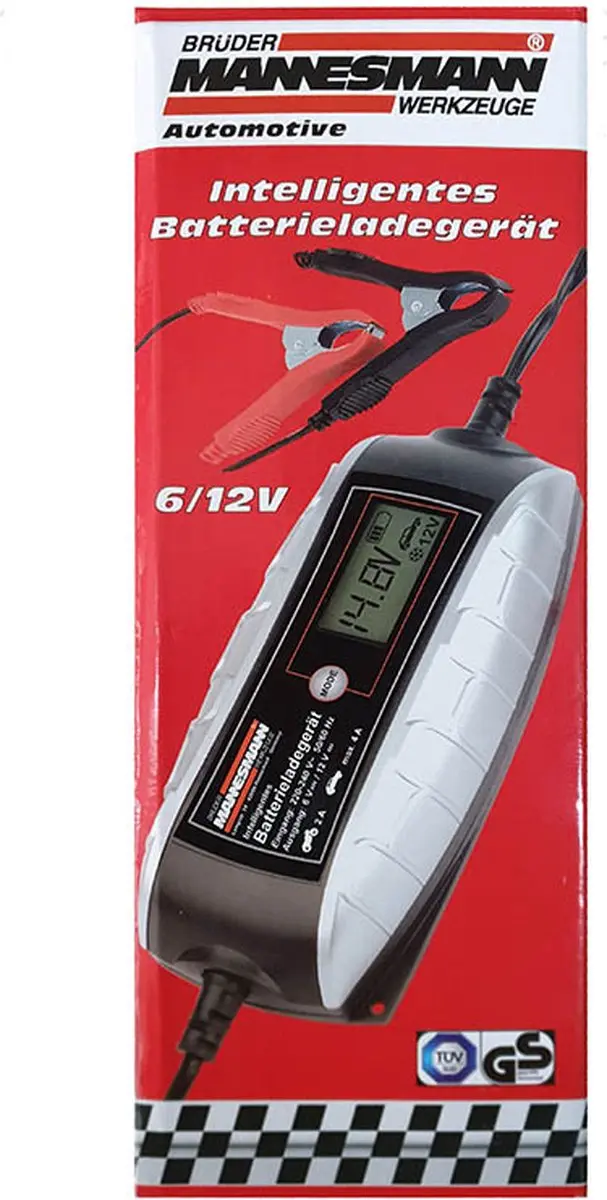 Brüder Mannesmann Acculader 6/12V LCD - Universeel