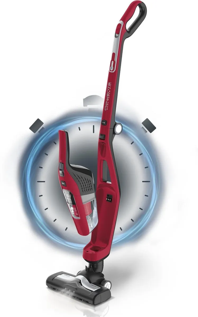 Rowenta Dual Force 2in1 RH6753WO Stofzuiger - Draadloos - 45 min - Rood