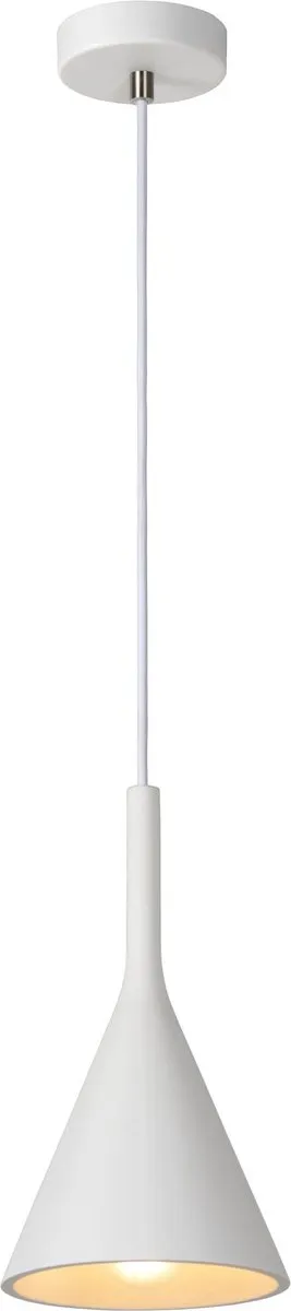 Lucide GIPSY Hanglamp Ø17cm - 1xE27 - Wit
