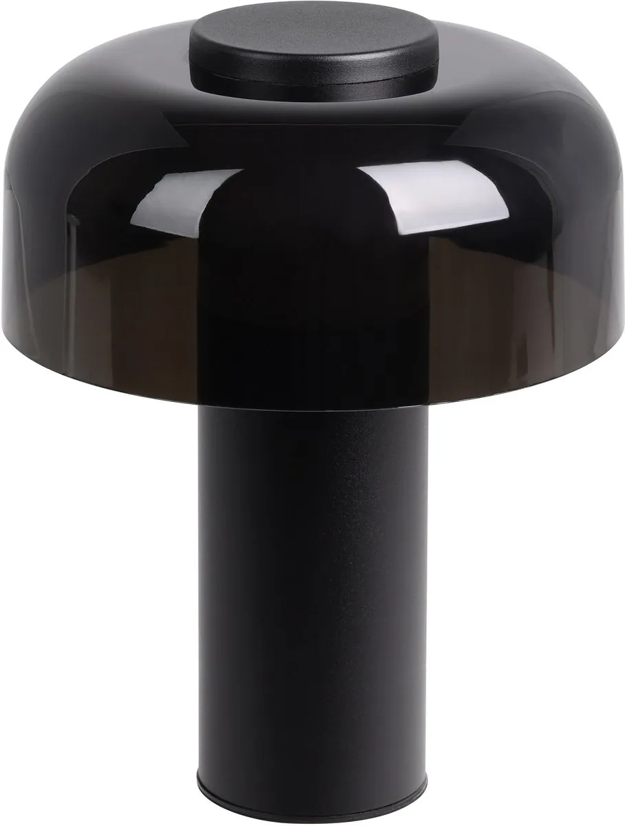 EGLO Ponente Tafellamp - Aanraakdimmer - Draadloos - LED - 20 cm - Zwart/Smoke - Instelbaar wit licht - Oplaadbaar - Binnen en Buiten