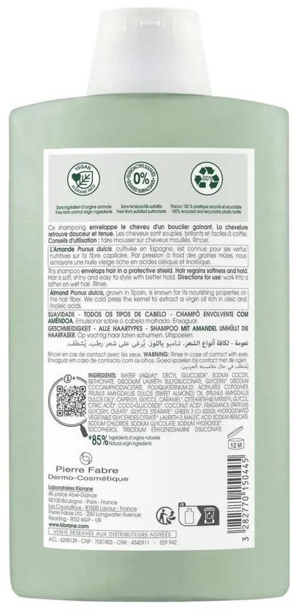 Klorane Amandel Shampoo 400ml