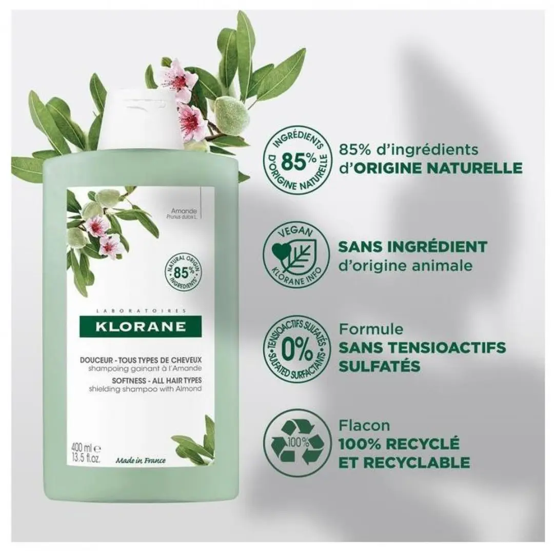 Klorane Amandel Shampoo 400ml