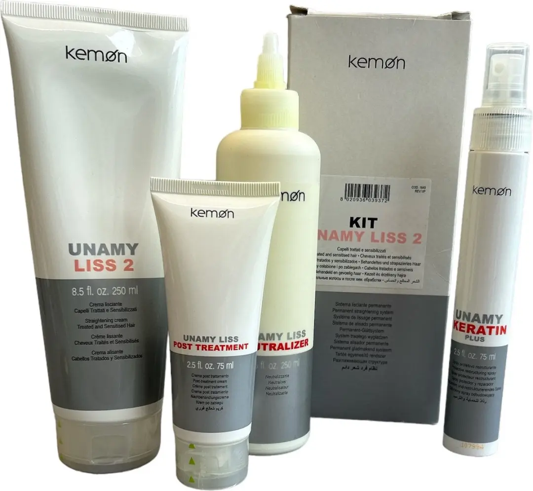 Kemon Unamy Liss Permanent Gladmakend Systeem - 4x250ml - afbeelding 6 van 6