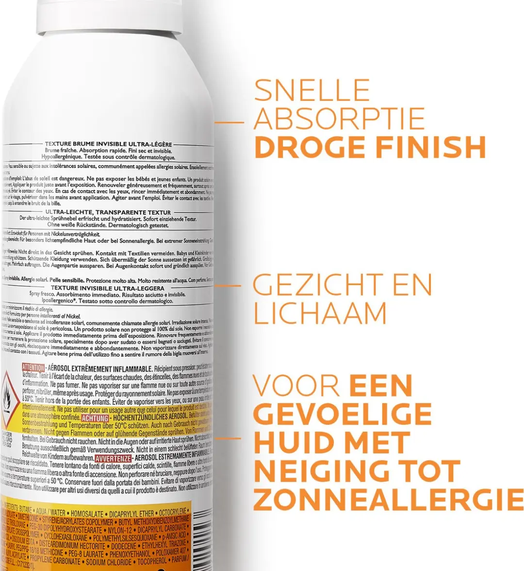 La Roche-Posay Anthelios Onzichtbare Nevel SPF50+ 200ml