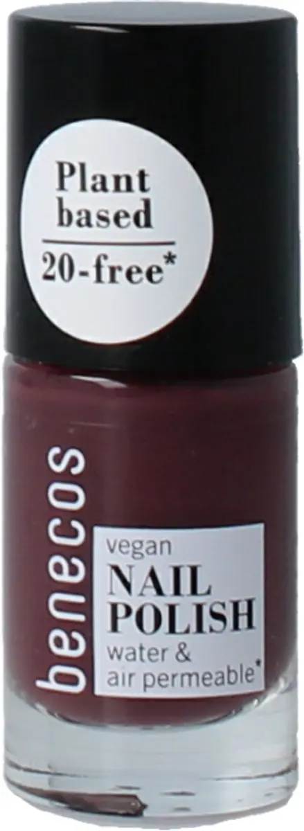 Benecos Vegan Nagellak Sweet Plum 5ml - Rood - afbeelding 6 van 6