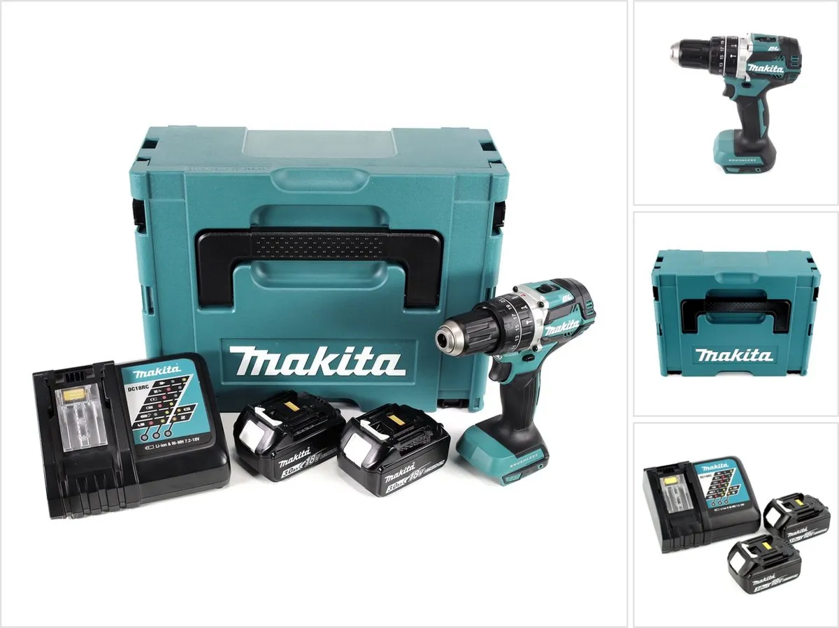 Makita DHP484RFJ Klop-/schroefboormachine 18V - 2x accu