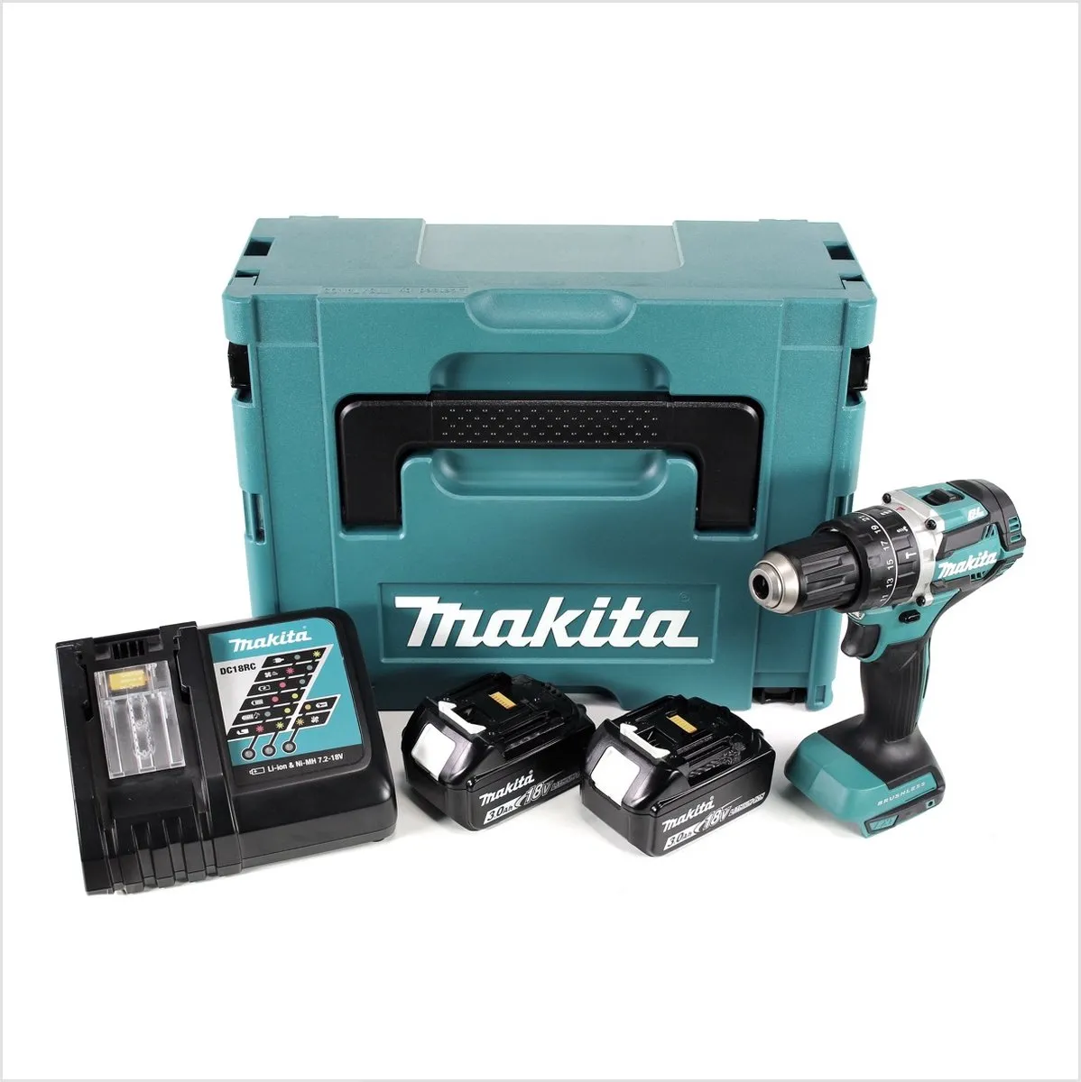 Makita DHP484RFJ Klop-/schroefboormachine 18V - 2x accu - afbeelding 6 van 6