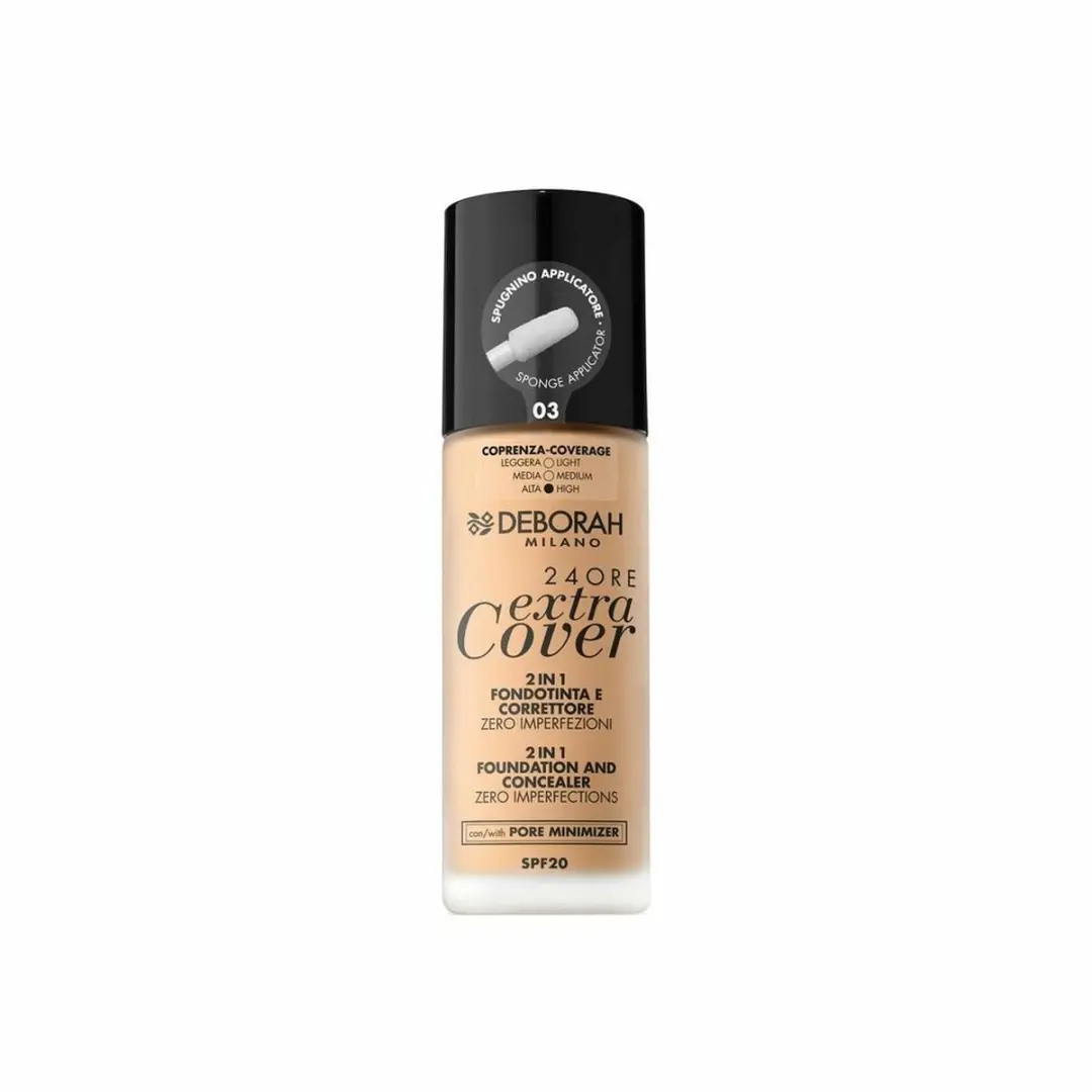 Deborah Milano 24Ore Extra Cover Foundation 03 Sand - 30ml