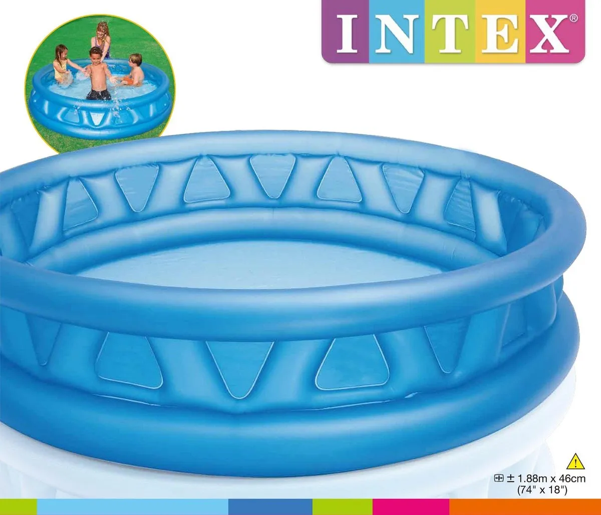 Intex Soft Side Opblaaszwembad 188x46cm - 790L - Blauw