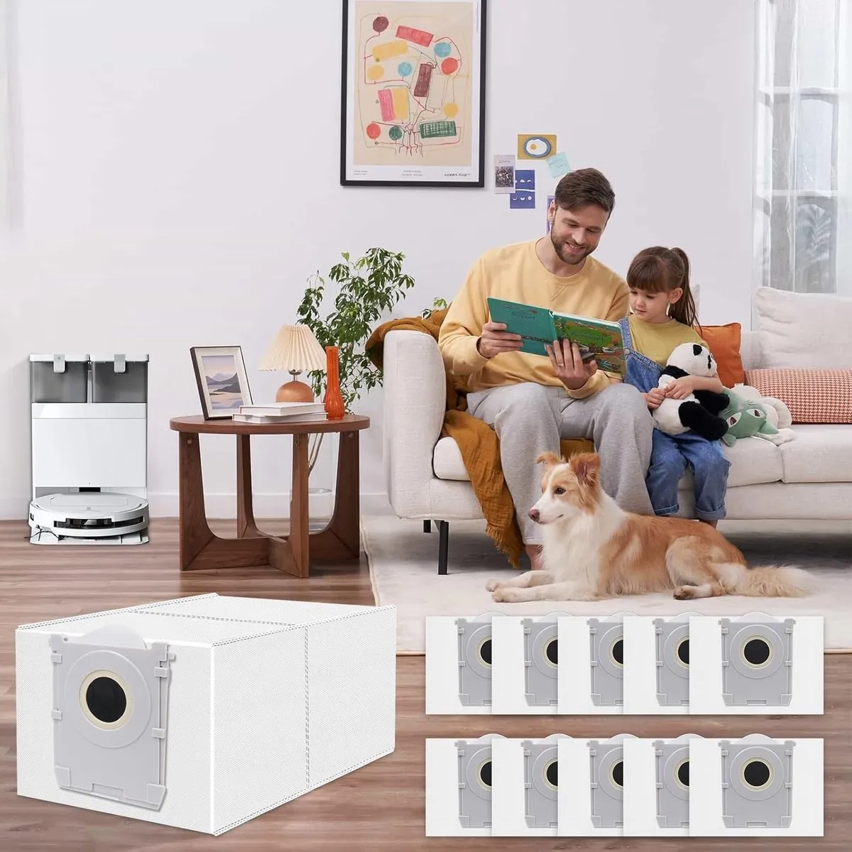 Ecovacs Deebot X8 PRO/T50 Pro Omni Stofzuigerzakken - 10 Stuks 3L
