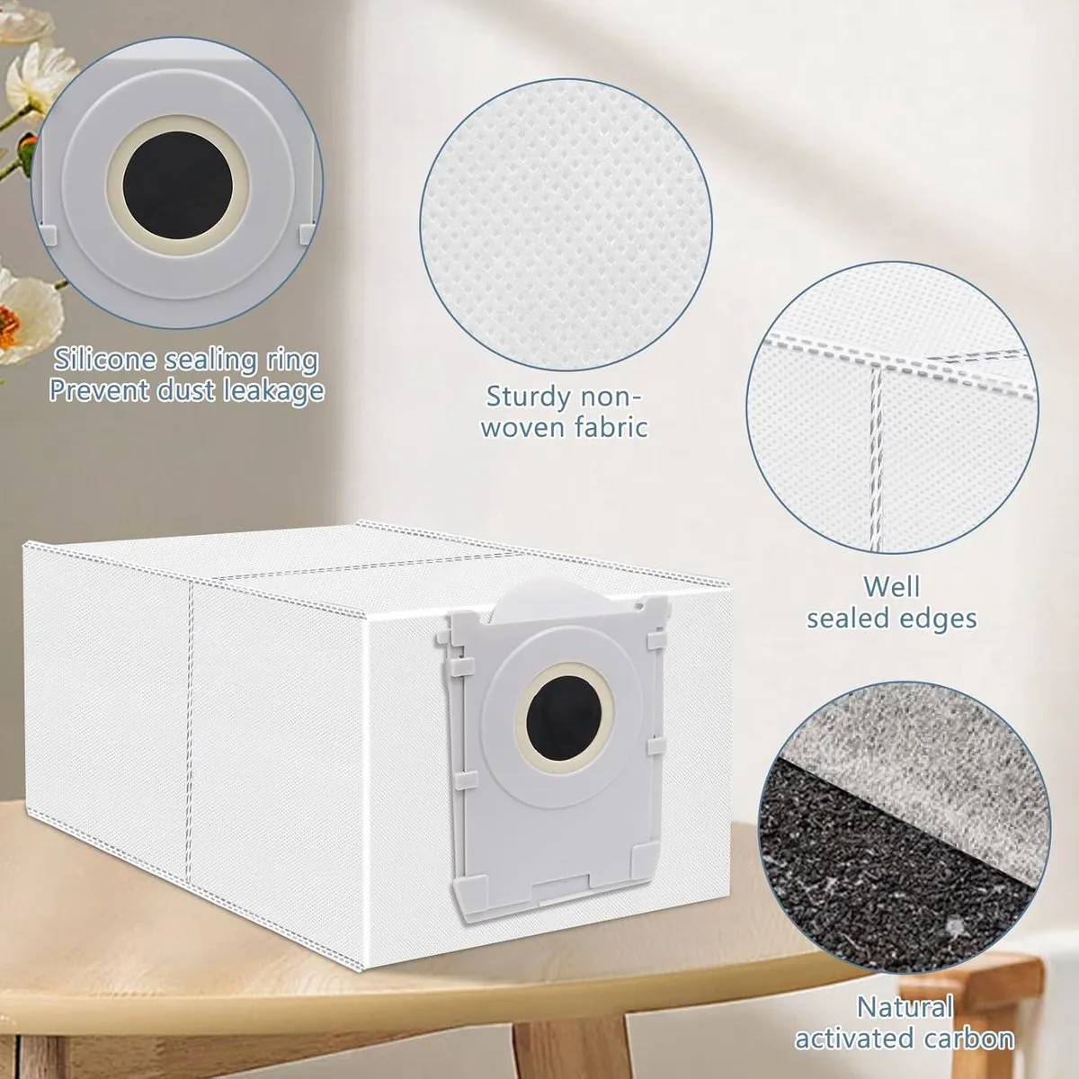 Ecovacs Deebot X8 PRO/T50 Pro Omni Stofzuigerzakken - 10 Stuks 3L