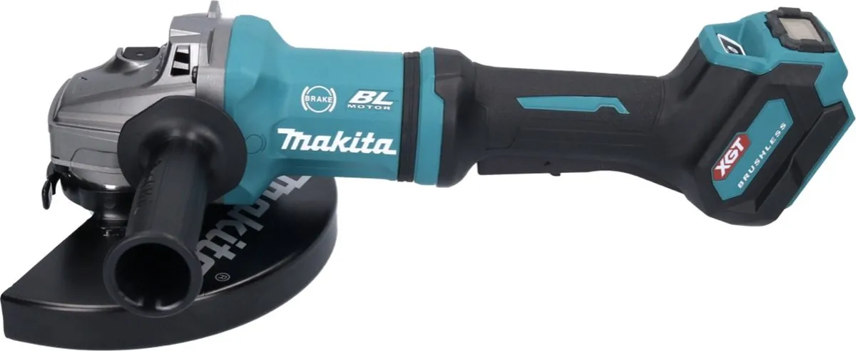Makita GA038GM2 Accu Haakse Slijper 40V Max - 230mm Borstelloos - 2x 4,0Ah + Oplader