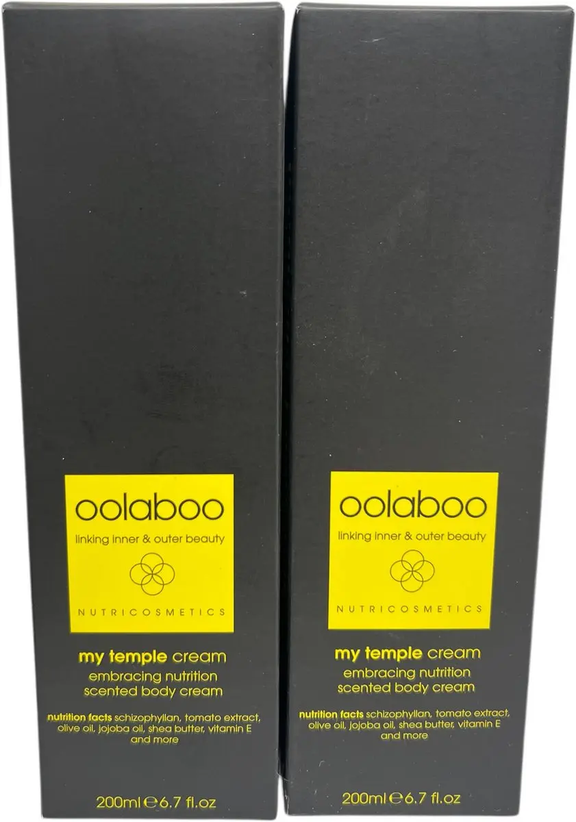 Oolaboo My Temple Cream 200ml - 2 Stuks
