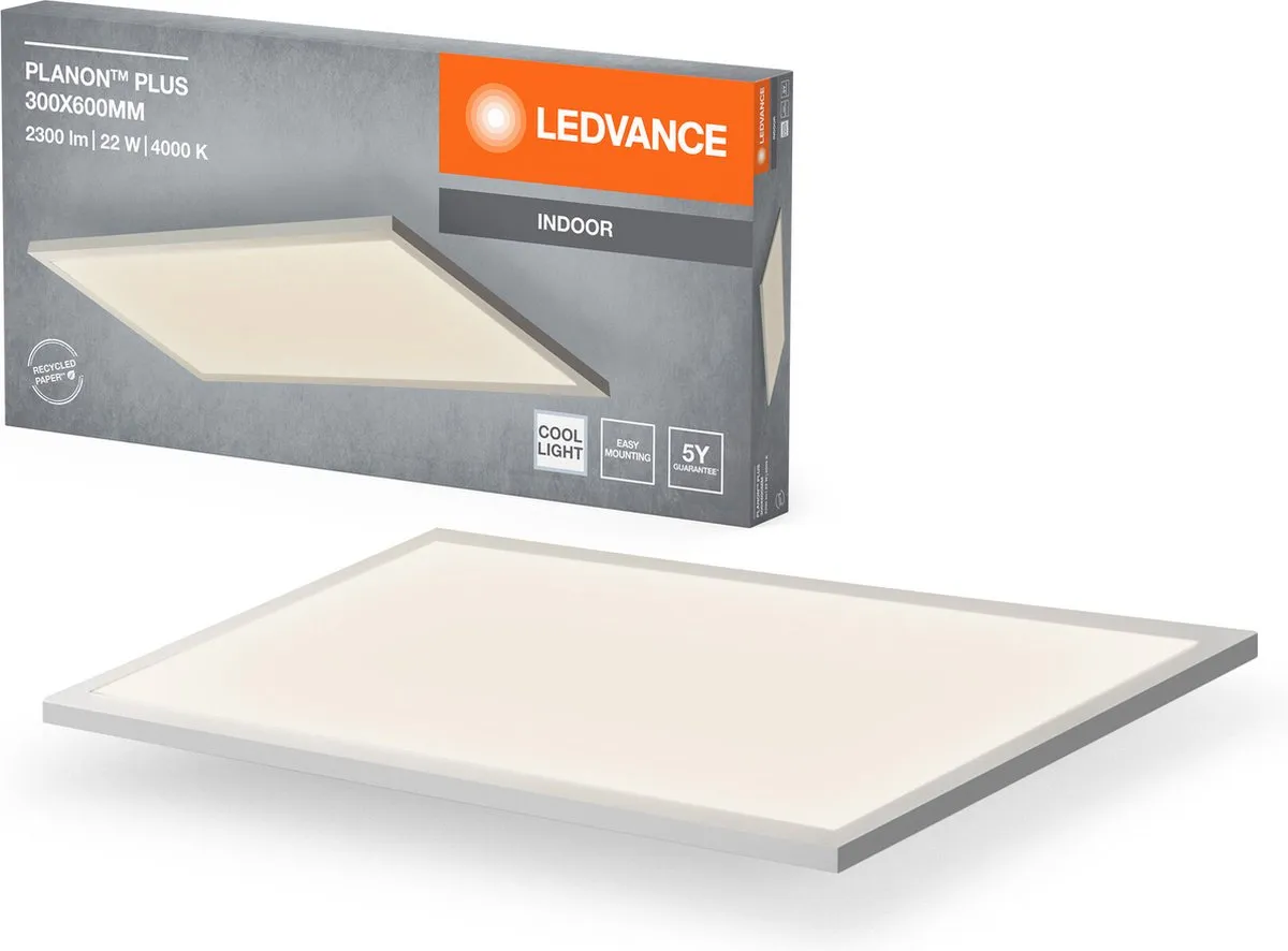 LEDVANCE Planon Plus Plafondlamp 22W 300x600mm - Koel wit