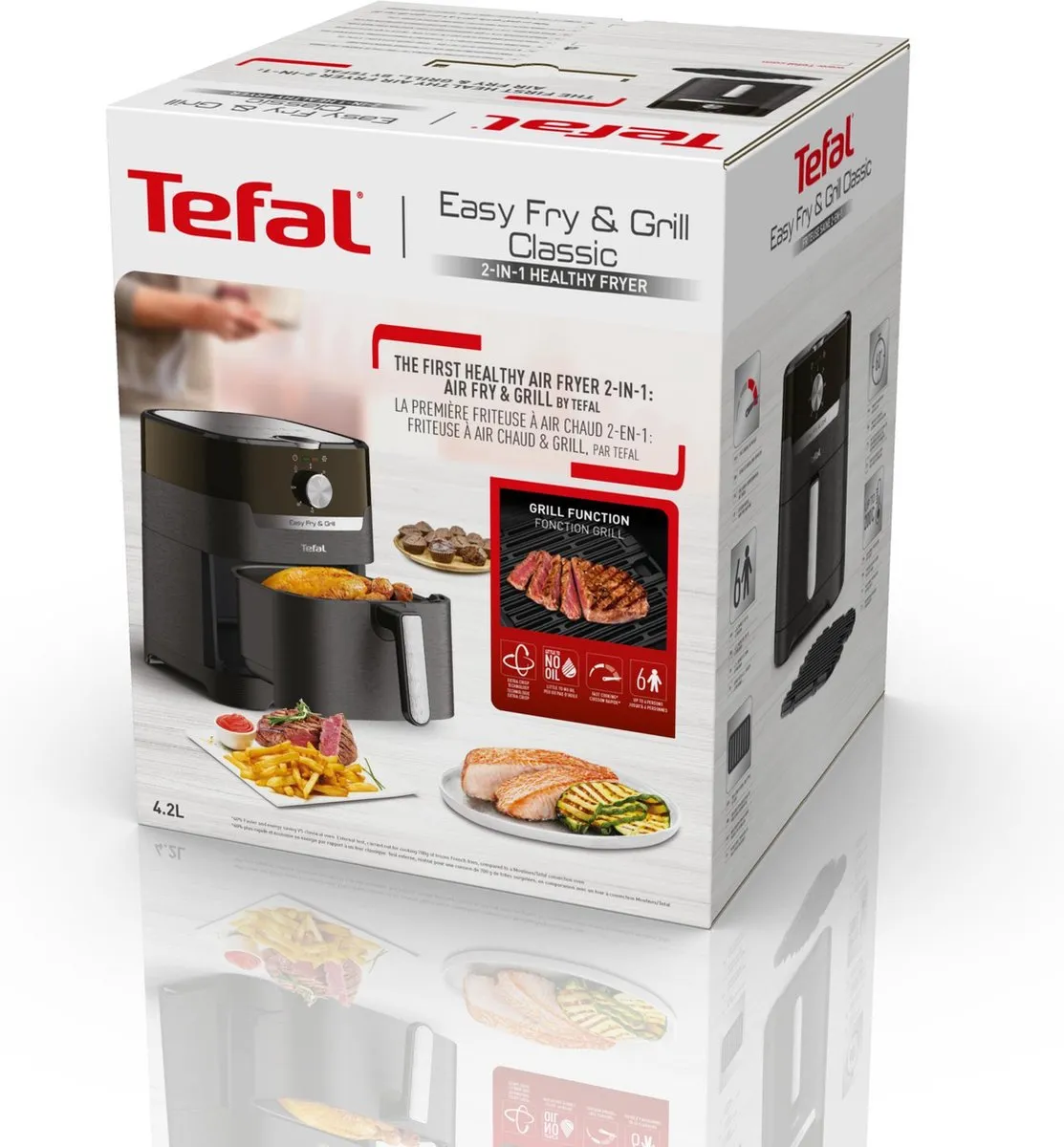 Tefal Easy Fry & Grill EY5018 Airfryer 1550W - 4.2L - Zwart