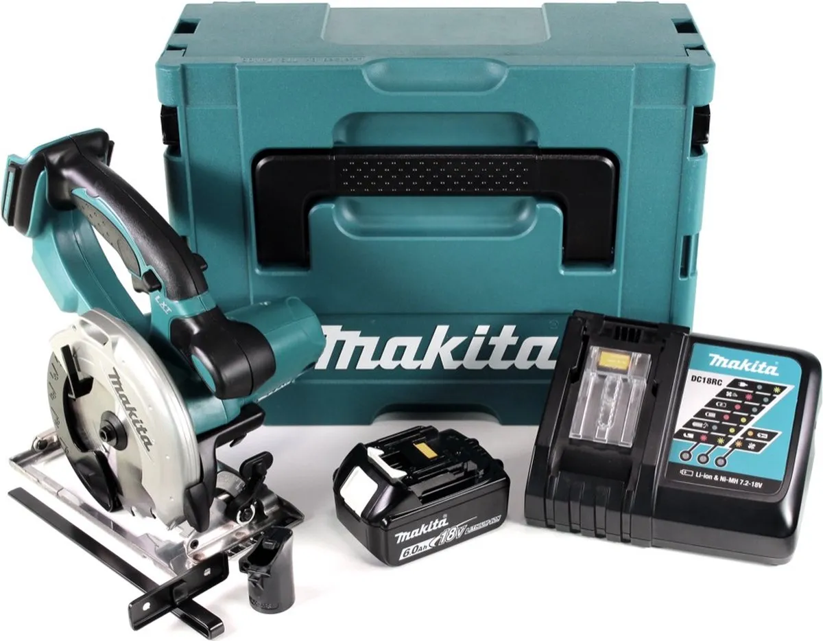 Makita DSS 501 RG1J Handcirkelzaag 18V - 136mm - 6,0Ah + Oplader - afbeelding 4 van 5