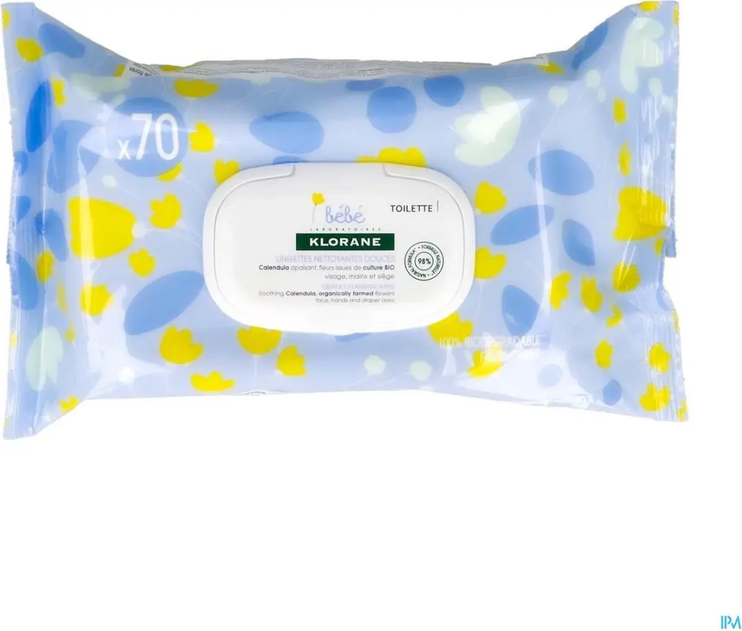 Klorane Fine Cleaning Wipes 70ml - afbeelding 6 van 6
