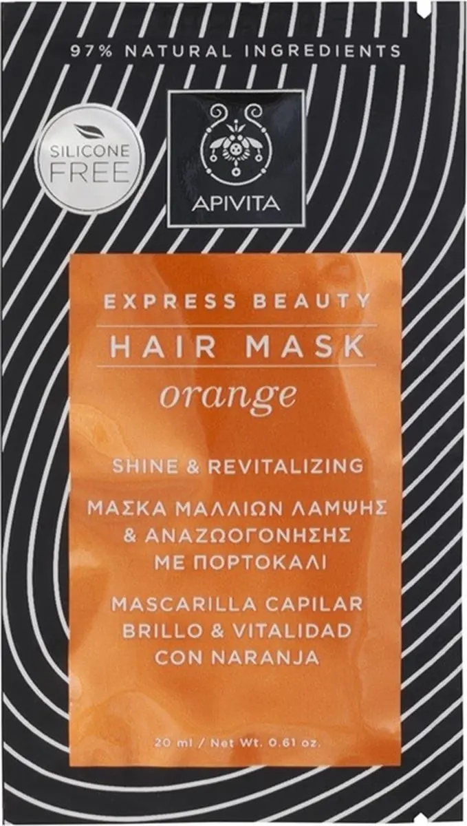 Apivita Moisturizing Hair Mask Orange - 20x20ml