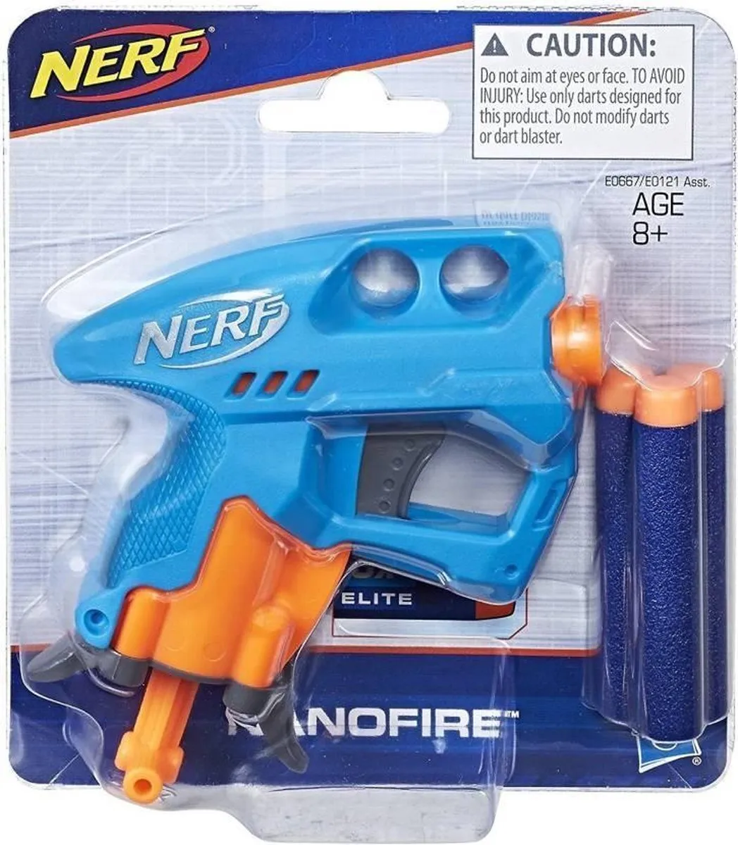 Nerf NanoFire Blauw - Speelgoedpistool