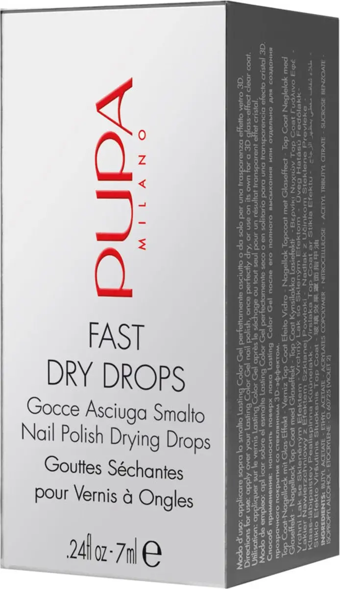 Pupa Milano Fast Dry Drops Nagelbehandeling 7ml - Transparant
