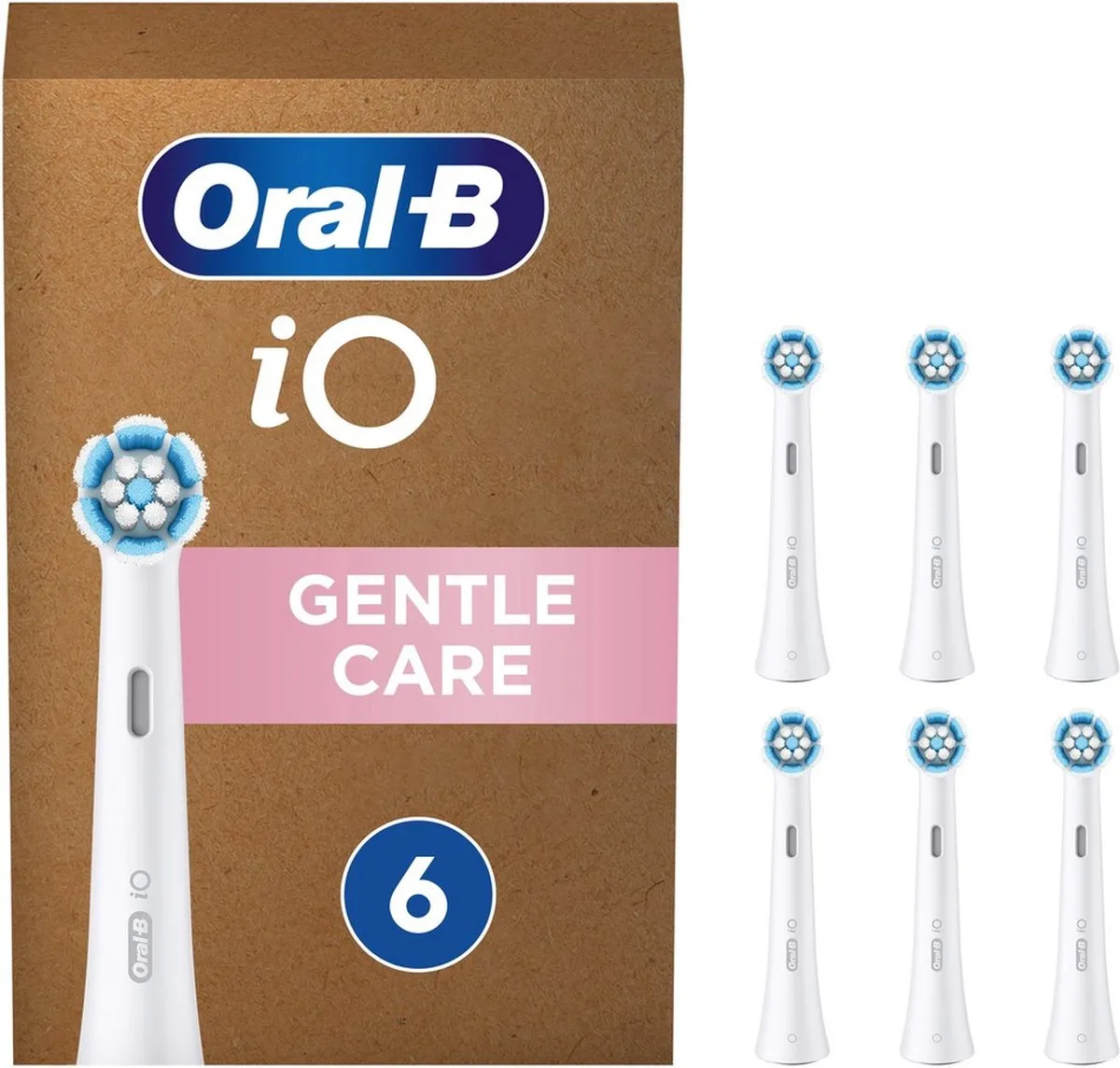 Oral-B iO Gentle Care Opzetborstels 6 Stuks - Wit