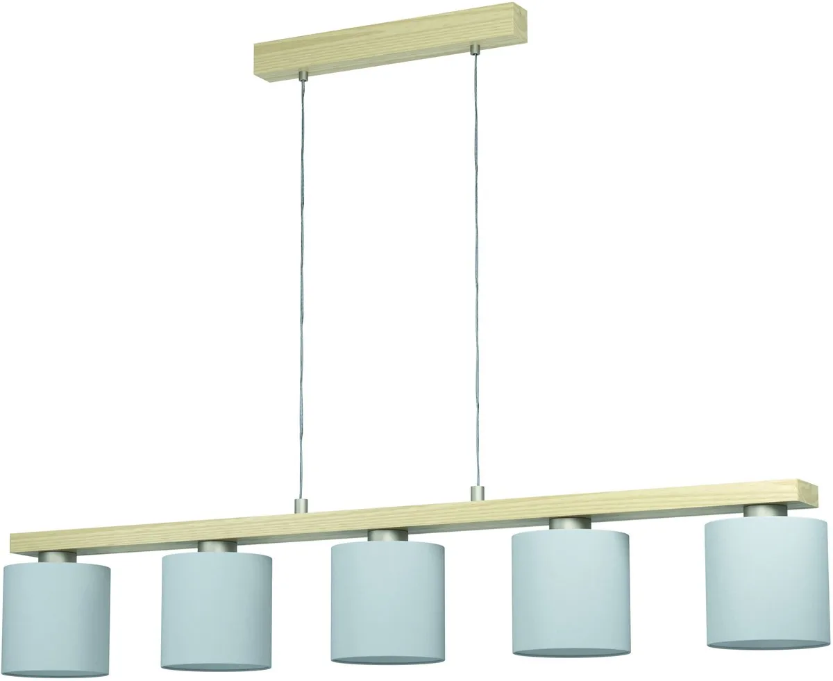 Eglo Castralvo Hanglamp 5x E27 - Nikkel Mat Bruin