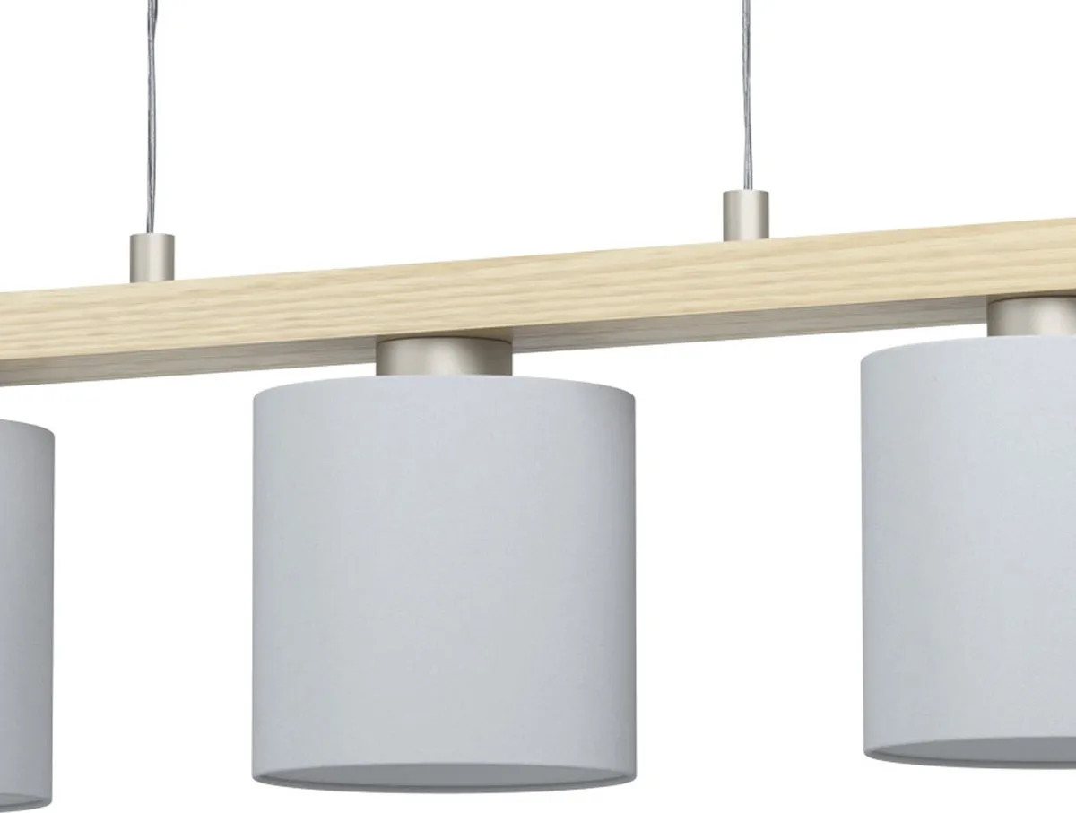 Eglo Castralvo Hanglamp 5x E27 - Nikkel Mat Bruin