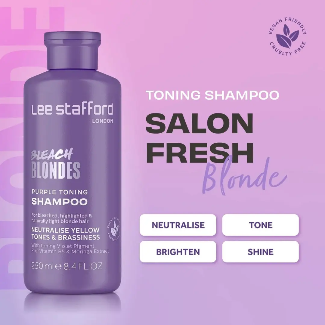 Lee Stafford Blondes Purple Toning Shampoo & Conditioner 250ml - 3 Stuks