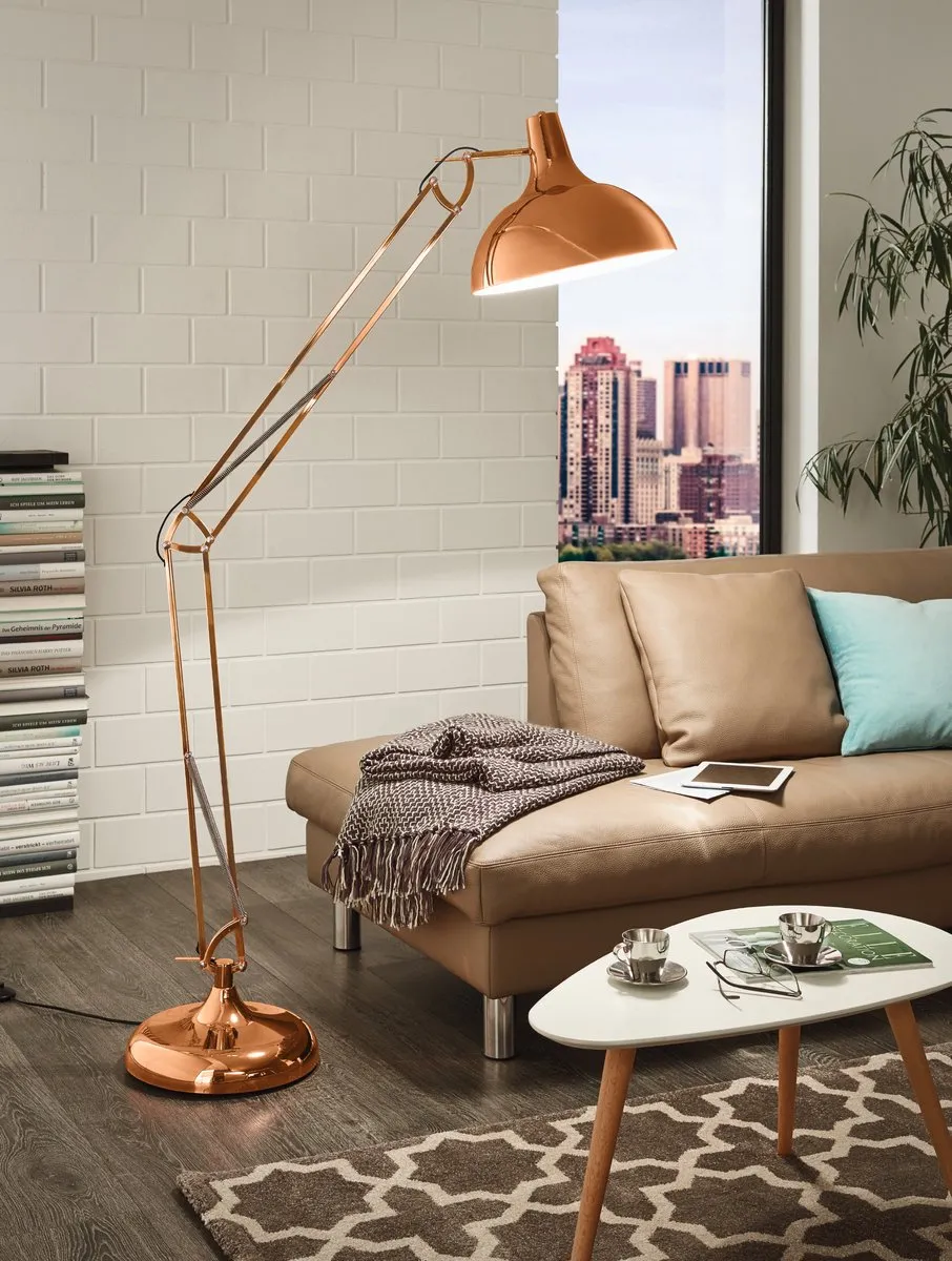 Eglo Borgillio Vloerlamp - 1 Lichtpunt - Koper