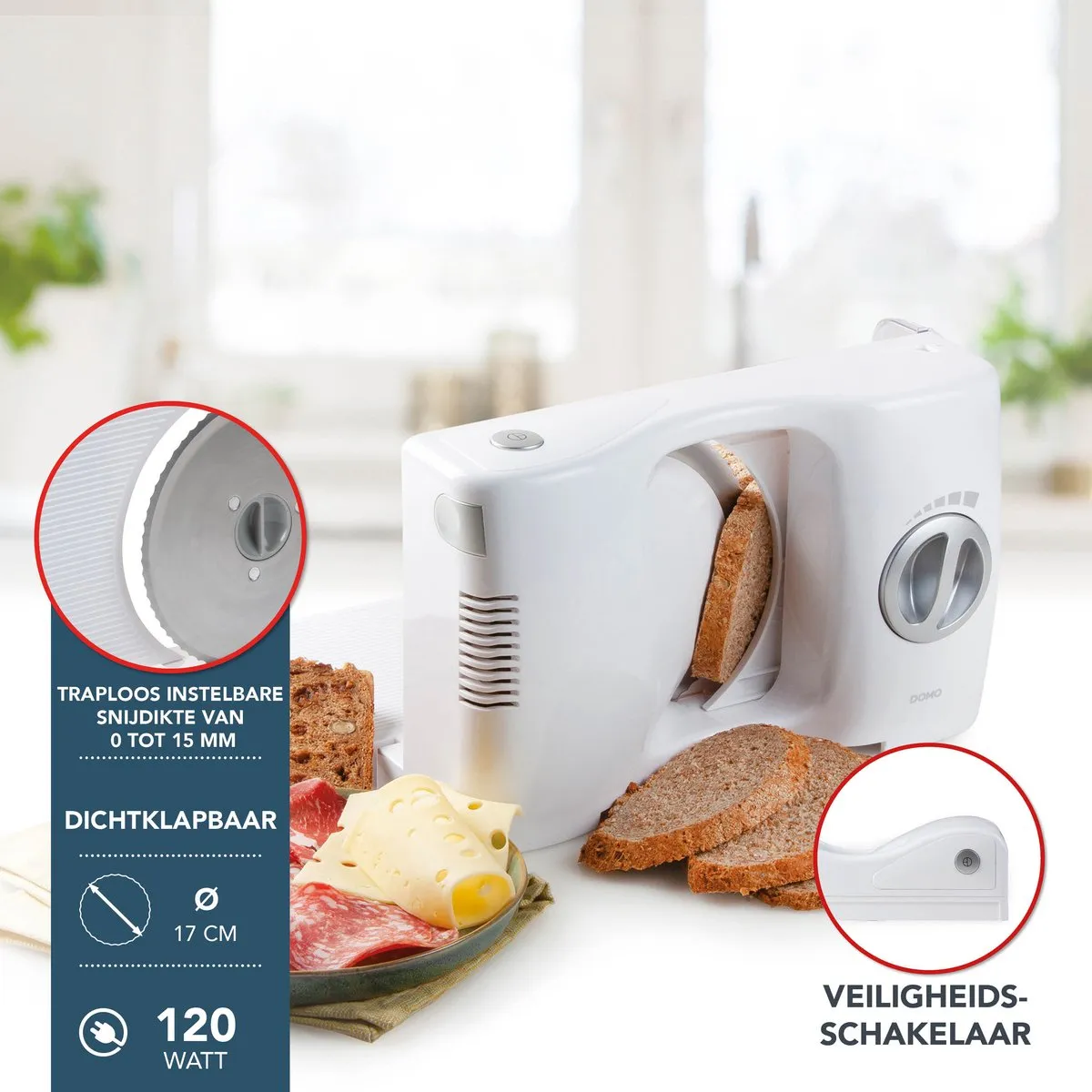 Domo MS171/N Snijmachine 17cm - Wit
