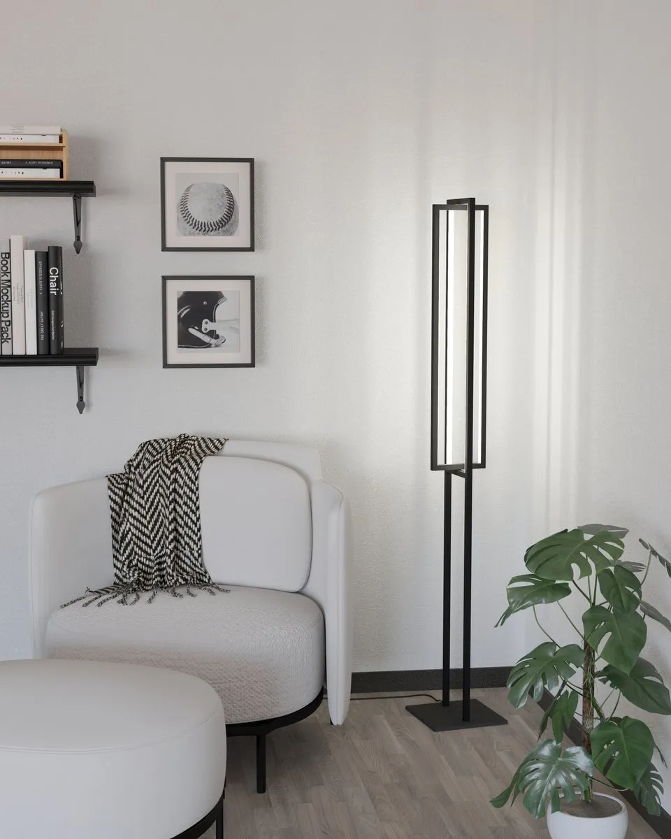 Eglo Siberia Vloerlamp - 133cm - Zwart/Wit - Instelbaar & dimbaar - afbeelding 6 van 6