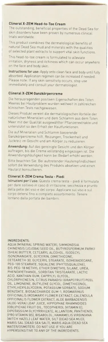 AHAVA Clineral X-ZEM Gevoelige Huidcrème 200ml