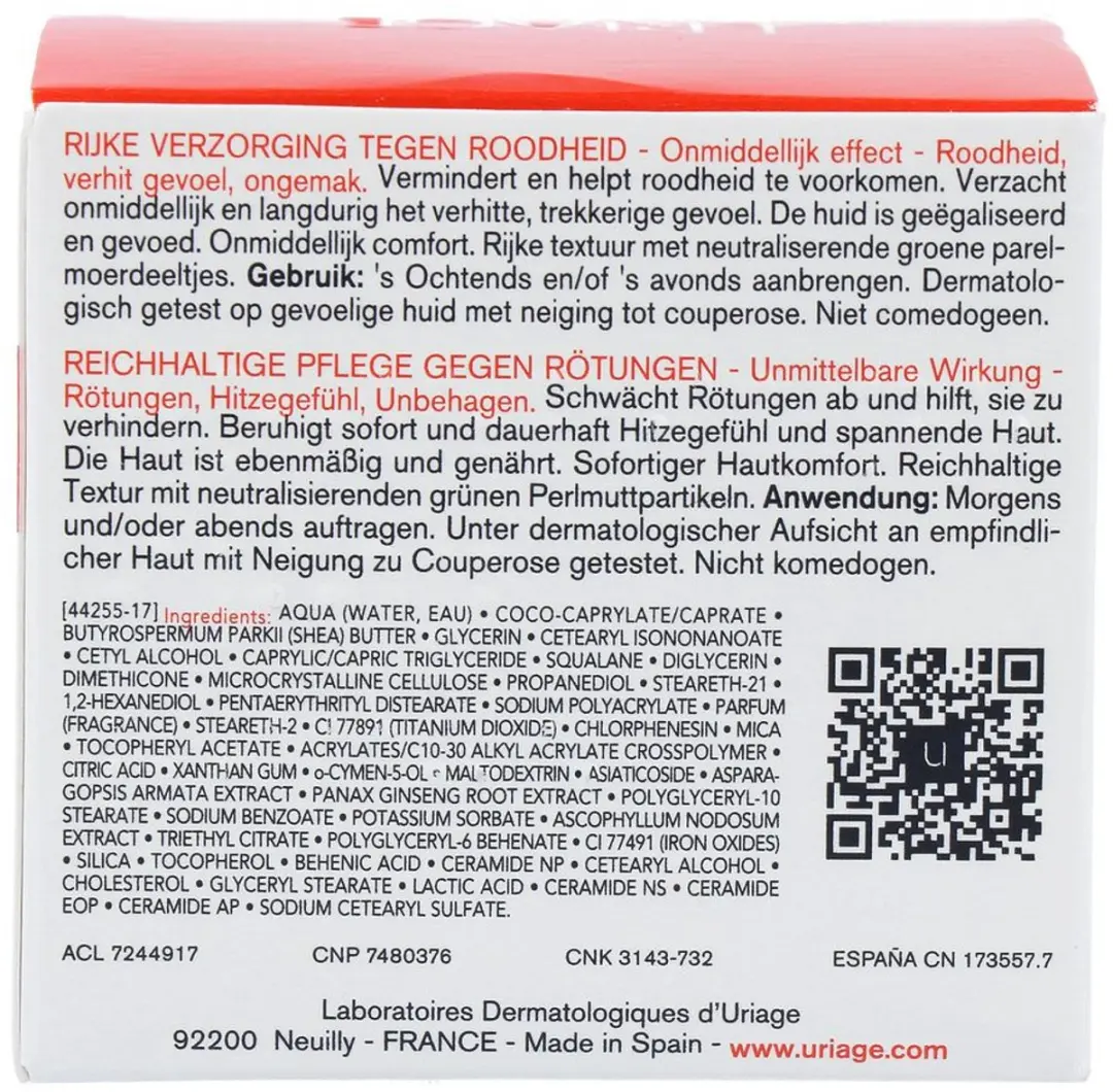 Uriage Roséliane Rijke Crème Tegen Roodheid 50ml