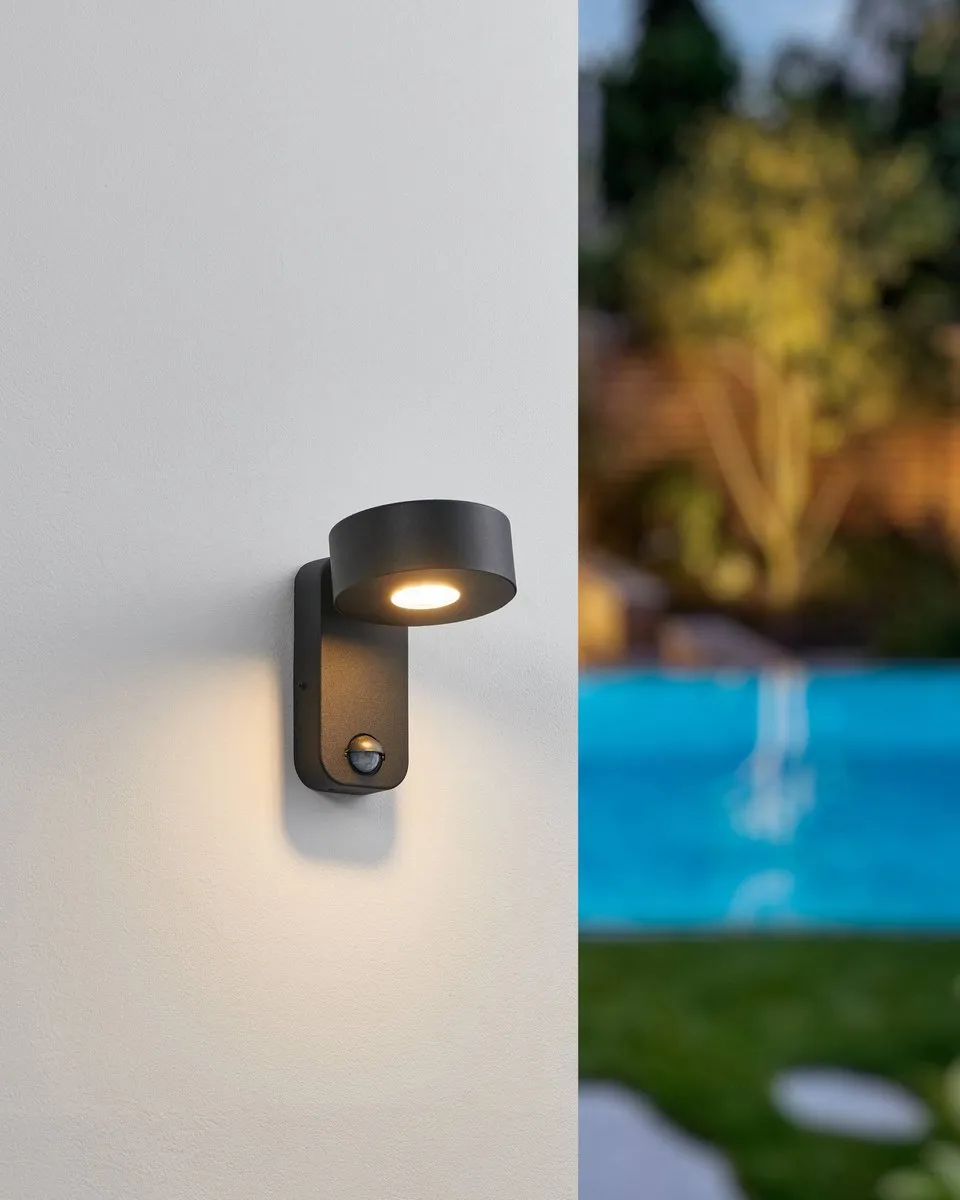Eglo Palosco Wandlamp - Buiten Zwart - IP44