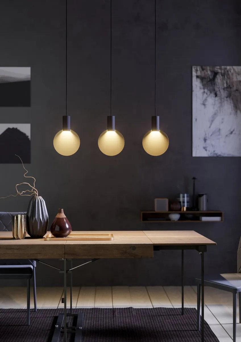 Eglo Sarona Hanglamp GU10 91cm - Zwart/Goud