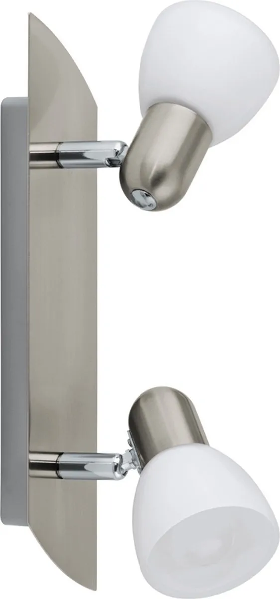 Eglo Enea Spot 2 Lichtpunten - 30cm - Nikkel-Mat - Wit/Grijs - afbeelding 6 van 6