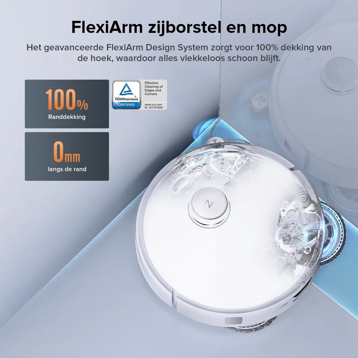 Roborock Qrevo Edge S5A Robotstofzuiger - 18500Pa - Wit