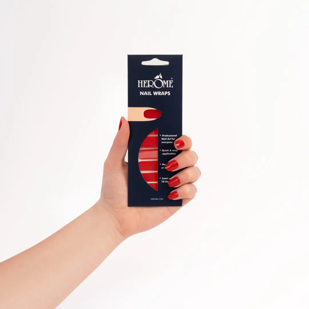 Herome Nail Wraps Red Nagelstickers - 20 Stuks