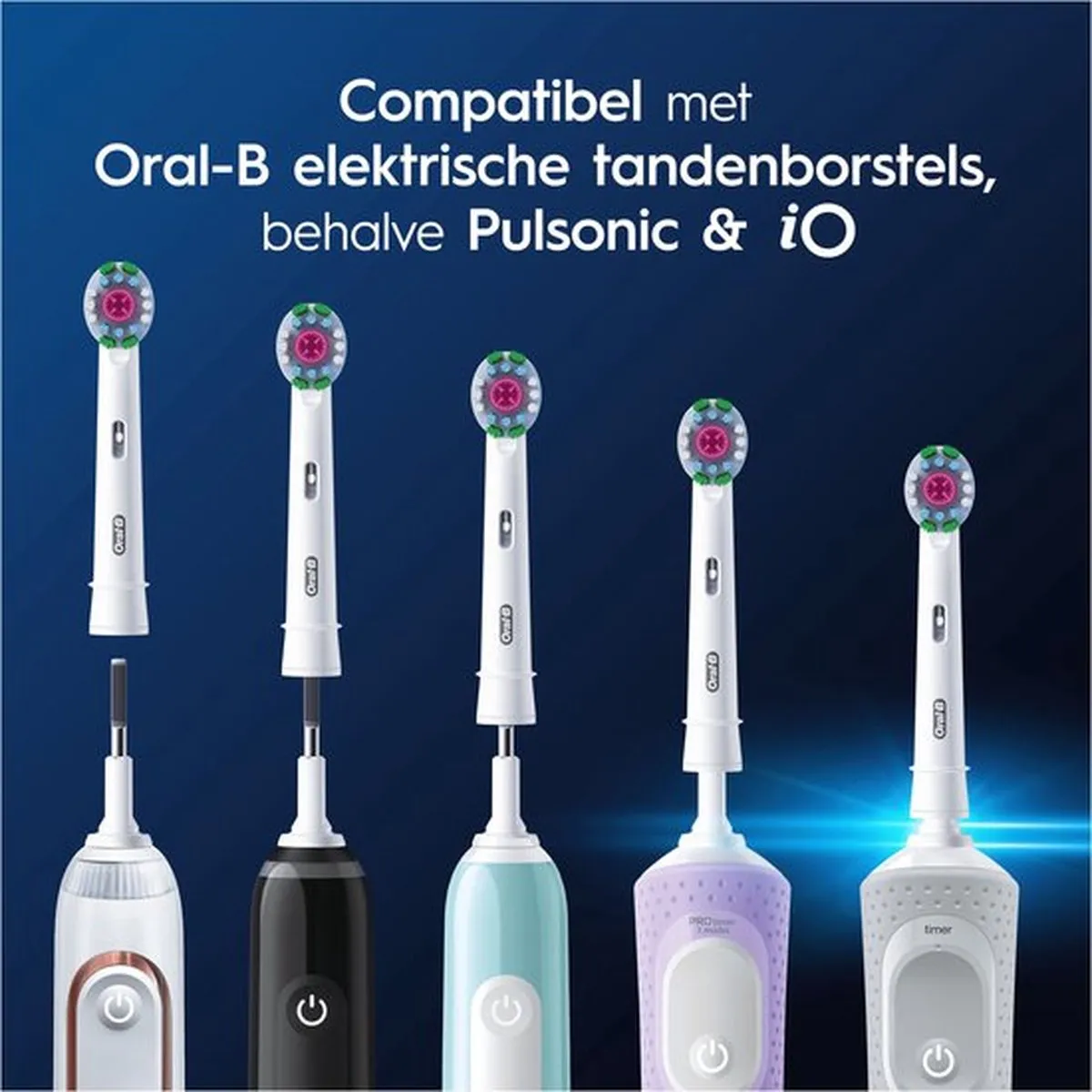 Oral-B 3D White Pro Opzetborstels - 4 Stuks