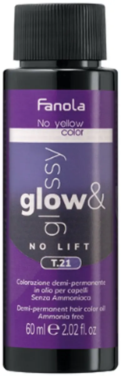 Fanola Glow & Glossy Toner T.21 - 60ml - Paars - afbeelding 6 van 6