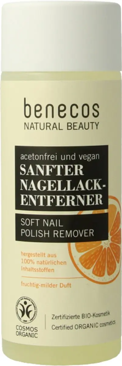 Benecos Natuurlijke Nagellakremover 100ml - Met Glycerine & Sinaasappel