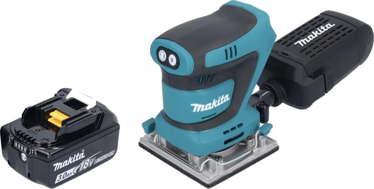 Makita DBO 484 Accu-Excentrische Schuurmachine 18V - 14.000 r/min - 1x 3,0Ah
